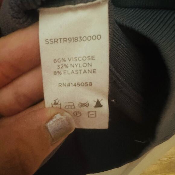 STYLESTALKER Grey Cowl Oversized Long Sleeve Short Mini Sweater Dress Size Small - Picture 6 of 7